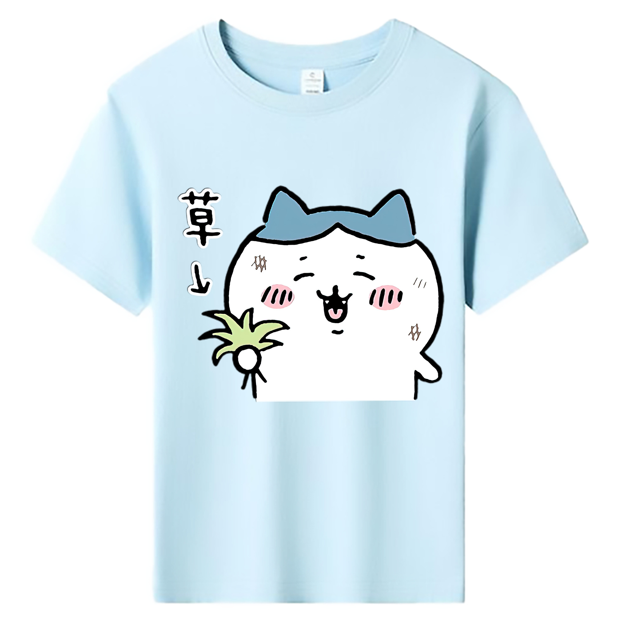 （画像用） ちいかわ ハチワレ Chii-kawa hachiware 綿100％キッズTシャツ（フロントプリント）